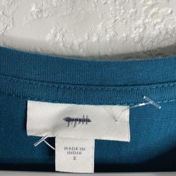 J.Jill Women Shift Dress Small Soft Eyelet Trimmed Bell Sleeve Pacific Small - Picture 7 of 9